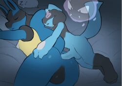 1ambiguous 2boys anal anal_penetration anal_sex animated anthro_penetrating dacad furry gastly gay hypnosis lucario mind_control nintendo pokemon pokemon_(species) possessed possession riolu sex sleeping somnophilia tagme