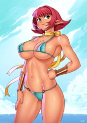 big_breasts bikini breasts cala cleavage female female_only large_breasts optionaltypo solo swimsuit viper_(series) viper_rsr