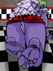 5_toes animatronic animatronic_female barefoot big_ass big_butt feet feet_up female female_focus female_only five_nights_at_freddy's five_nights_at_freddy's:_security_breach fnaf foot_fetish fox fox_girl furry furry_only pussy pussy_peek robot robot_girl roxanne_wolf_(fnaf) tacitusart