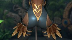 3d alternate_costume animated ass ass_shake awilix_(smite) female female_only human midnight_dove_awilix skin_tight smite solo tagme