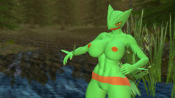 16:9 2017 3d abs anthro anthro_only areola big_breasts breasts female garry's_mod green_body lizard nintendo nipples pokémon_(species) pokemon pokemon_(species) pokemorph pussy red_nipples reptile scalie sceptile solo valiance22 video_games yellow_eyes