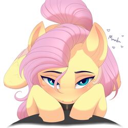 2017 absurd_res blue_eyes blush deep_throat deepthroat duo equine evehly fellatio female fluttershy_(mlp) friendship_is_magic hair hi_res looking_at_viewer male mammal my_little_pony oral pegasus penis pink_hair sex simple_background solo_focus straight_hair white_background wings