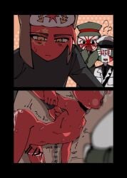 countryhumans dominant_male gay_sex making_out male/male soviet_union_(countryhumans) submissive_male third_reich_(countryhumans) yaoi