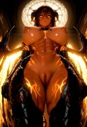 ai_generated airevolution big_breasts big_thighs breasts dragon_girl female khroren_(airevolution) robot_girl tagme thighs