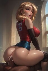 ai_generated big_ass big_breasts blonde_hair edenaiart schoolgirl