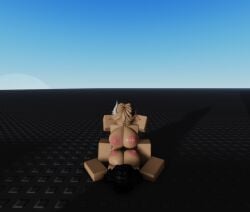 1futanari black_hair blonde_hair cowgirl cowgirl_position female requested roblox roblox_avatar roblox_studio robloxian