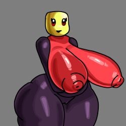 1girls bald big_breasts breasts brickbattler_(roblox) female nipples pussy roblox robloxian self_upload shiny_skin silly sweatymadot tagme thick_thighs thighs