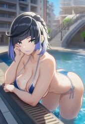 yelan (genshin impact) from genshin impact by lunealter