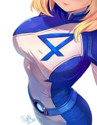 1girls big_ass big_breasts blonde_hair fantastic_four female female_only invisible_woman invisible_woman_(marvel_rivals) marvel marvel_rivals milf sailie skindentation skintight sue_storm thick_thighs