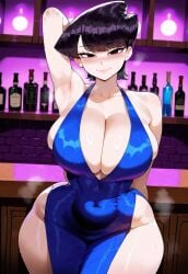 1girls ai_generated big_breasts black_hair breasts female female_focus hips huge_breasts komi-san_wa_komyushou_desu komi_shuuko large_breasts light-skinned_female mature_female milf mother thick_thighs thighs wide_hips