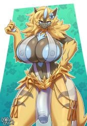 aurora_(nbanoob) big_breasts big_penis breasts cleavage doodledipart furry futanari huge_breasts huge_cock nipples penis pokemon pokemon_(species) tagme thick_thighs wide_hips zeraora