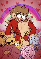 1girls ahe_gao ahegao_face artist_request blush damaged_clothes dubious_consent eddsworld exposed_breasts exposed_nipples exposed_pussy gangbang hoodie light_brown_hair long_hair nervous red_hoodie ripped_clothing ripped_clothing solo solo_female spiky_hair sweat tongue_out tori_(eddsworld) vaginal_sex wet wet_pussy