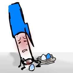 1boy battle_for_dream_island bfdi blush censored_pussy closed_eyes cuntboy cuntboy_only egg egg_laying exhausted inanimate_animate intersex object_show object_shows pen_(bfdi) pen_(object) solo struggling sweat tagme trans_man transmasc