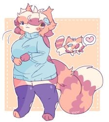 anthro big_breasts calico_cat catfish furry minnow_(character) solo thick_thighs