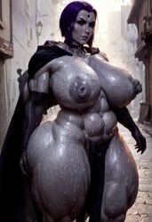 1girls abs ai_generated anmbition big_areola big_ass big_belly big_breasts breasts_bigger_than_head dc dc_comics eyemask female gigantic_ass gigantic_breasts goth goth_girl grey_body huge_ass huge_breasts huge_butt huge_nipples huge_thighs lipstick mature_female muscular muscular_female muscular_thighs nipples pubes pubic_hair pussy rachel_roth raven_(dc) short_hair superhero superheroine sweat teen_titans thick_thighs thunder_thighs wide_hips