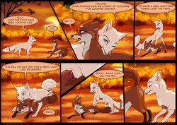 animal_genitalia animal_penis animal_pussy anus arctic_fox brown_fur canine canine_penis canine_pussy comic dialogue english_text female feral fox fur furaffinity_username male mammal penis pussy red_fox rukifox sheath sniffing straight text white_fur