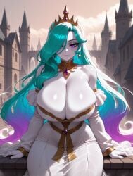 ai_generated ass big_breasts breasts cutie_mark female female_focus female_only friendship_is_magic hasbro huge_ass larger_female long_hair mammal my_little_pony pegasus princess_celestia_(mlp) thick_thighs thighs unicorn wide_hips