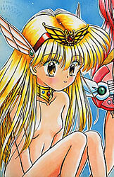 akazukin_chacha blonde_hair magical_princess nude open_eyes sitting