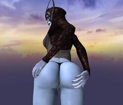 1girls 3d anus asari ass big_ass blue_skin dat_ass female female_only hands_on_ass looking_at_viewer looking_back mass_effect matriarch_benezia panties_aside presenting_pussy pussy solo vagina xnalara