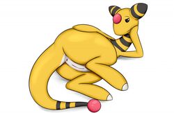 ampharos anus ass female feral lying monohors3 nintendo nude pokémon_(species) pokemon pokemon_(species) presenting presenting_hindquarters pussy simple_background solo video_games white_background