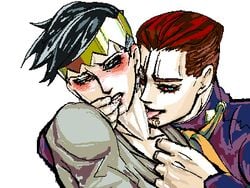 2boys diamond_is_unbreakable gay jojo's_bizarre_adventure male male_only multiple_boys rohan_kishibe yuuya_fungami