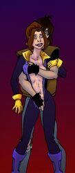 avalanche_(x-men) breast_grab closed_eyes clothed hug_from_behind kitty_pryde lance_alvers marvel marvel_comics shadowcat straight_hair undressing unseen_male_face x-men x-men_evolution