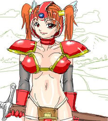 1girls artist_request bikini_armor clothing cosplay dragon_quest dragon_quest_iii dragon_quest_viii female jessica_albert medium_breasts soldier_(dq3)_(cosplay) tagme