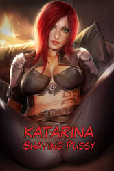 firolian katarina_du_couteau katarina_shaving_pussy league_of_legends patreon_reward