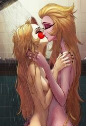 2girls age_difference ai_generated animated charlie_morningstar_(hazbin_hotel) demon_girl hazbin_hotel height_difference incest kissing lilith_morningstar_(hazbin_hotel) mature_female mikey-rg97 mother_and_daughter no_sound novelai nude shorter_than_30_seconds shower shower_sex tagme video water_drop younger_female yuri