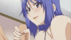 1boy 1girls animated aniyome_wa_ijippari blue_hair blush blushing bra bra_strap erect_penis erection female female_focus femdom hentai hentai_series holding_penis horny horny_female katsuragi_mai katsuragi_tsutomu lover-in-law male male/female milf penis short_hair smug smug_expression smug_face smug_smile straight straight_hair straight_sex stroking stroking_cock stroking_penis tagme