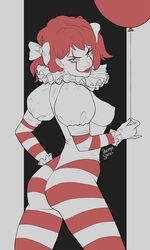 1girls aroma_sensei ass balloon breasts female genderswap genderswap_(mtf) half-dressed it pennywise rule_63 solo