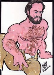 cmanart_(calvin) gay yaoi male male_only traditional_media tagme 2011 bulge dated