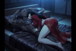 ai_generated bbc_addict bbc_slave big_ass big_breasts boa_hancock dark-skinned_male dark_skin female insemination interracial long_hair male one_piece piercing tagme tattoo video