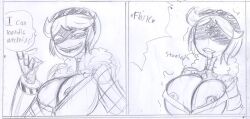 1girls boobs boobs_out breasts drawing female female_focus female_only heavy147 murder_drones robot robot_girl robot_humanoid scetch solo solo_female solo_focus v_(murder_drones)