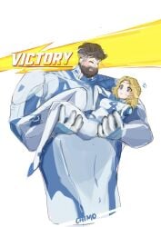 anachimotte 1girls 1boy sue_storm sue_richards invisible_woman reed_richards mr_fantastic marvel_comics marvel marvel_rivals older_male_and_younger_female canon_couple husband_and_wife married_couple size_difference