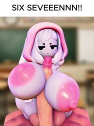 1boy 1girls 3d 67 67_(brainrot) animated anthro antochan areola areolae balls barefoot big_breasts big_penis brainrot breasts chiki-antu completely_nude completely_nude_female female full_body huge_cock meme_caption naked naked_female nipples no_sound nude nude_female paizuri penis roblox robloxian short_playtime shorter_than_10_seconds six_seven tagme video white_body