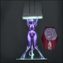 1girls anthro breasts cervical_penetration female female_only feral fucking_machine hi_res inside_uterus internal internal_vaginal lizard machine naked nipples nude parasite parasite_in_uterus penetration purple_body questionable_consent reptile restrained restrained_hands restrained_legs scalie sex_machine solo standing uterus_view vaginal_penetration wandering_lizardfolk