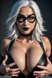 3d 3d_animation ai ai_generated animated big_breasts black_cat_(marvel) breast_squeeze curvaceous curvy curvy_female curvy_figure felicia_hardy large_breasts marvel marvel_comics spider-man_(series) video voluptuous