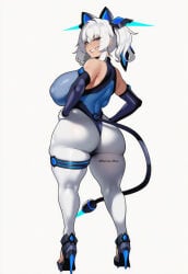 1girls ai_generated artist_request ass ass_focus big_ass big_breasts big_butt big_thighs blue_eyes blush bodysuit breasts bubble_ass bubble_butt buttplug camel_toe cameltoe cat_ears cat_tail commission curvaceous curvy curvy_female curvy_figure fate_(series) feet female female_only genshin_impact gloves high_heels hitomi_twins huge_breasts imminent_sex latex latex_gloves leotard lily_buns looking_at_viewer nipple_bulge original original_character pussy_outline shiny_clothes skin_tight skintight smiling smiling_at_viewer solo spandex spandex_suit suggestive_gesture suggestive_look suggestive_pose taimanin_(series) tan-skinned_female thick thick_ass thick_butt thick_hips thick_legs thick_thighs thigh_strap thighhighs thighs thong thong_leotard toes voluptuous voluptuous_female white_hair