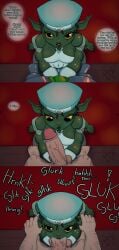 1boy 1femboy absurd_res balls big_penis black_hair dialogue dominant_pov english_text fantasy femboy gay gay_domination girly giver_pov goblin goblin_femboy goblin_male green_body green_skin high_resolution human human_on_humanoid human_on_male human_penetrating knight light-skinned_male long_ears looking_at_viewer male male/male male_only moaning partially_clothed penis petite_body petite_male pointy_ears pov pov_eye_contact pov_male questionable_consent saneman self_upload sharp_teeth short_hair shortstack shortstack_femboy sissy story testicles text thighs tomgirl trap twink wide_hips yaoi yellow_eyes oral fellatio grabbing_ears