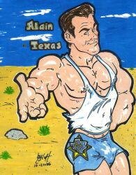 2006 bulge cmanart_(calvin) dated gay male male_only tagme traditional_media yaoi