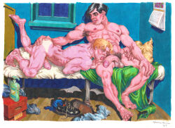 michael_kirwan traditional_media gay yaoi original tagme male male_only 1997 dated