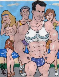 cmanart_(calvin) gay male traditional_media tagme 2009 dated female male_focus bulge