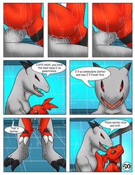 comic digimon guilmon hector21314 karate male_only reptile scalie text