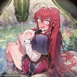 ! !! 1girl 2026 2d absurd_res absurd_resolution absurdres ahoge ai_generated black_capelet blue_eyes blush breasts capelet covered_nipples hair_between_eyes heart hetero hi_res high_quality high_resolution high_school_dxd highres huge_breasts huge_penis image long_hair long_sleeves open_mouth outdoors patreon patreon_username penis penis_awe pleated_skirt purple_skirt rape raped raped_by_monster raped_female red_hair red_skirt rias_gremory school_uniform shirt sitting skirt socks solo_focus surprised sweat uncensured very_long_hair water watermark web_address wet wet_clothes white_socks xdomikami