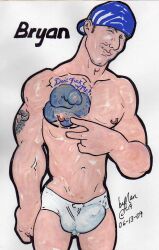 cmanart_(calvin) gay yaoi male male_only traditional_media tagme 2009 dated bulge