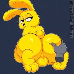 grabbing_ass mips rabbit_tail reallambfan yellow_body