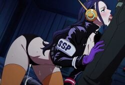 1girls ai_generated animated black-haired_female black_hair blowjob cum cum_in_mouth female looking_at_man male nico_robin on_knees one_piece tagme video