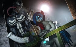 3d 3d_(artwork) black_body futanari long_tongue marvel nsfw sfm she-venom simon_pony_(sklar) simon_sklar source_filmmaker symbiote tagme venom venom_(marvel)