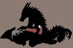 2023 ambiguous_gender animal_genitalia animal_penis anthro anthro_penetrated avian beak bird bodily_fluids canine_genitalia canine_penis cum cum_from_mouth cum_in_mouth cum_inside cum_on_beak cum_on_face cum_through dragon einin extreme_penetration feral feral_penetrated genital_fluids genitals group horn knot male mythological_creature mythological_scalie mythology open_mouth penetration penis scalie silhouette spines tail tapering_penis trio x-ray_view